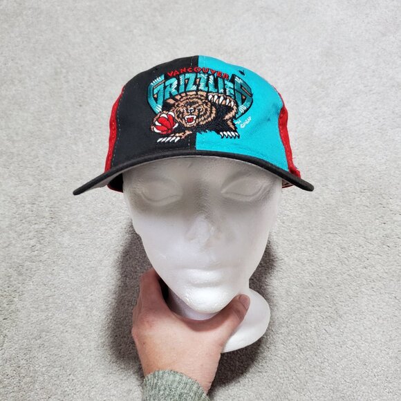 STARTER Vintage 90s Vancouver Grizzlies NBA Snapback Hat Cap RARE Retro Men's OS - Picture 2 of 7